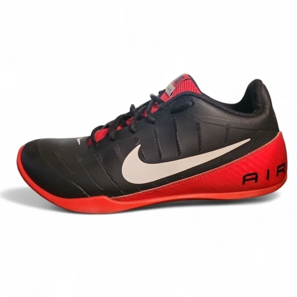 Nike Air Mavin Low 2 Sneakers Black Gym Red White Men's Size 8 Basketball Shoes